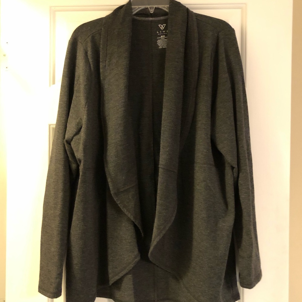 Lane Bryant Livi jacket cardigan in gray. LB 18/20